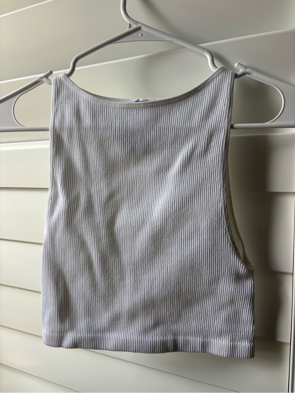 Cotton On White Ribbed Tank Crop Top